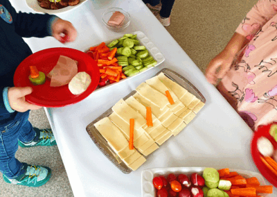 Fotos vom gesunden Frühstück in unserer Kita "Kleeblatt" in Mühltroff