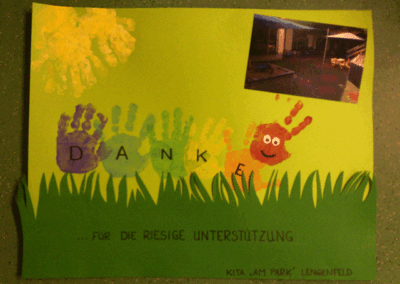 Danksagung zur Eröffnung des Krippengartens unserer Kita Am Park in Lengenfeld 1