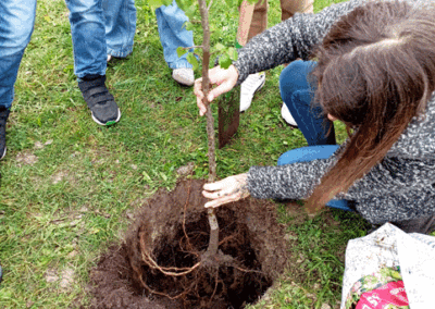 Teilnahme des Hortes Pausa an der Baumpflanz-Challenge