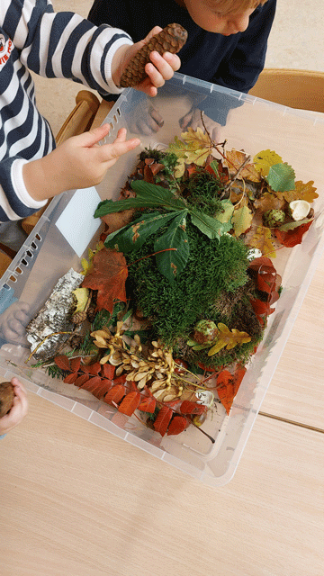 Herbstliches Basteln in unserer Kita Am Bärenstein