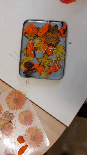 Herbstliches Basteln in unserer Kita Am Bärenstein