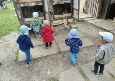 Ausflug der Krippenkinder aus dem Kinderland Pausa ins Tiergehege Pausa