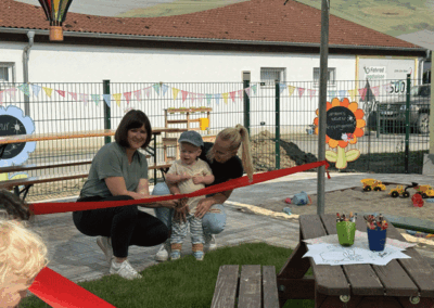 Einweihung des neuen Krippengartens der Kita Kleeblatt in Mühltroff