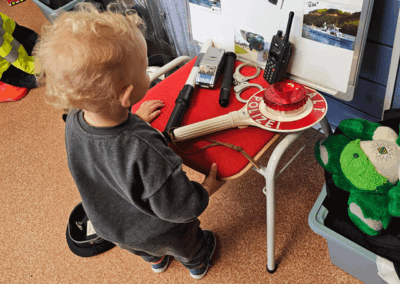 Poilzei zu Besuch in der Kita "Sonnenkäfer"