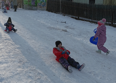 Rodelspaß in unserer Kita Am Rähnisberg