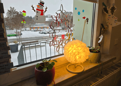 Tagespflege Reichenbach - draußen Winter, drinnen gemütlich