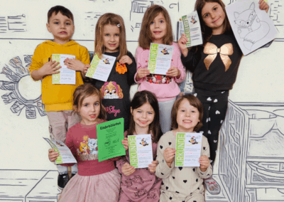 Die Vorschüler der Kita Am Bärenstein zu Gast in der Vogtland-Bibliothek