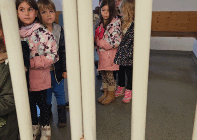 Die Vorschüler der Kita "Am Bärenstein" im Polizeirevier Plauen