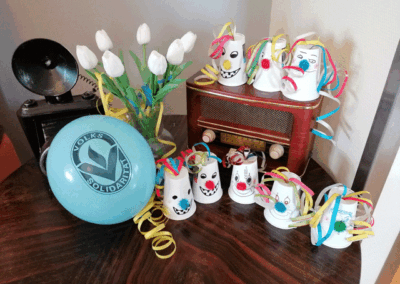 Clowns basteln in der Tagespflege Oelsnitz