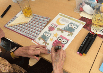 selbstgebastelte Schlüsselanhänger unserer Tagespflege Plauen