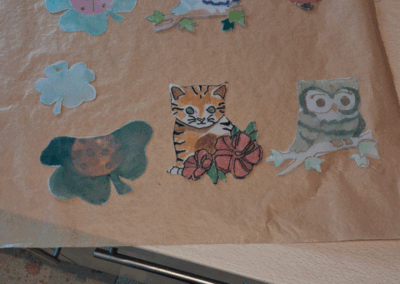 selbstgebastelte Schlüsselanhänger unserer Tagespflege Plauen