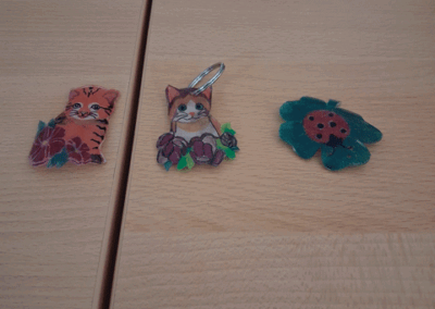 selbstgebastelte Schlüsselanhänger unserer Tagespflege Plauen