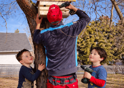ein Sperlingskolonie-Haus für unsere Kita "Zergenland" Rodewisch
